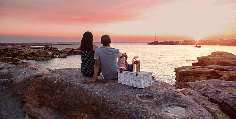 Couple relaxing at Nightcliff jetty