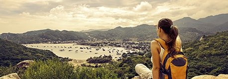 Traveller soaking up the view